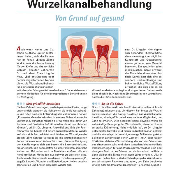 Wurzelkanalbehandlung Wurzelkanalbehandlung
