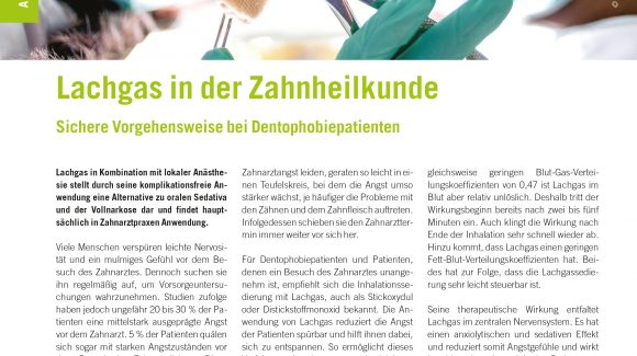 Lachgas in der Zahnheilkunde Lachgas in der Zahnheilkunde