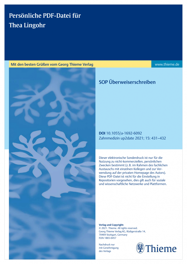 SOP Überweiserschreiben